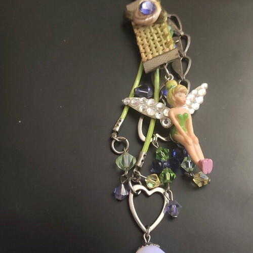 Tinkerbell necklace and earrings used, set