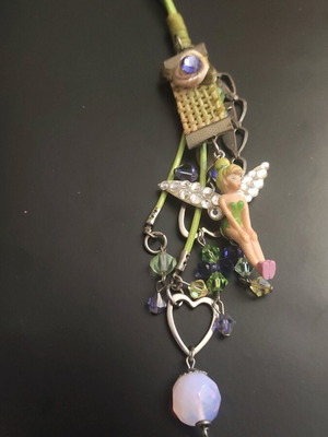 Tinkerbell necklace and earrings used, set