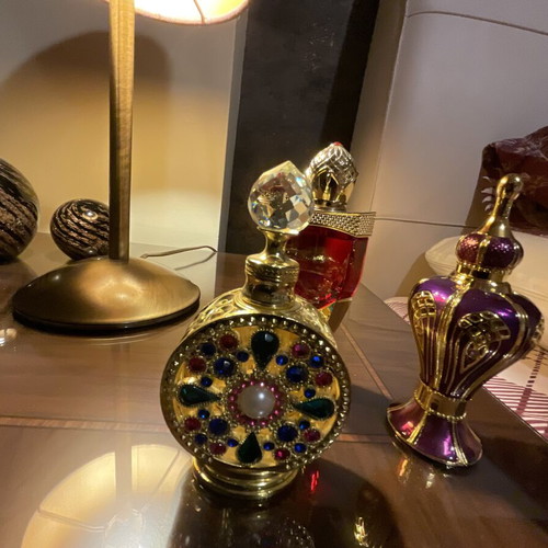 Collectible decorative perfume and essential oil bottles set of 3