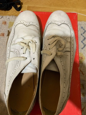 Men's shoes used white leather