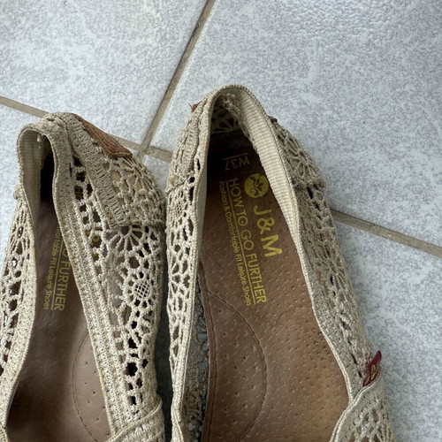 Toms espadrilles used, cream, size 37