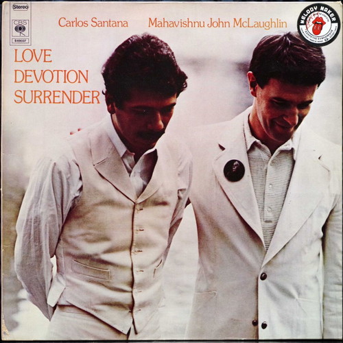 Love Devotion Surrender LP used, jazz by Carlos Santana and Mahavishnu John McLaughlin