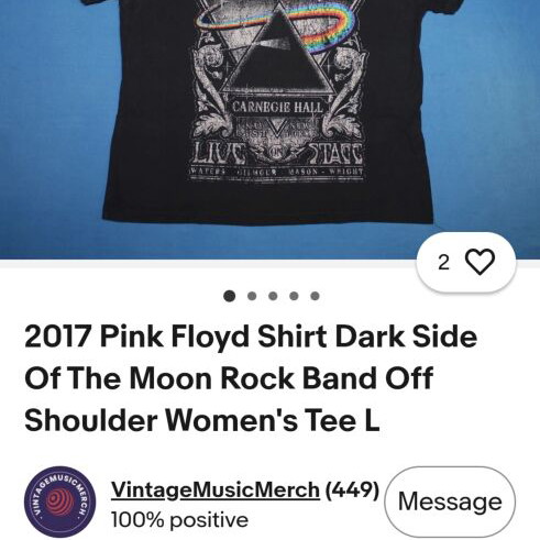 Pink Floyd black short-sleeve t-shirt plus size, like new