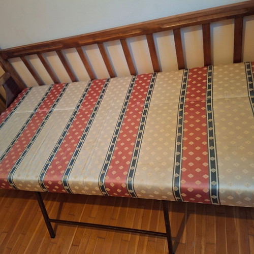 Sofa bed with storage and two armchairs set used