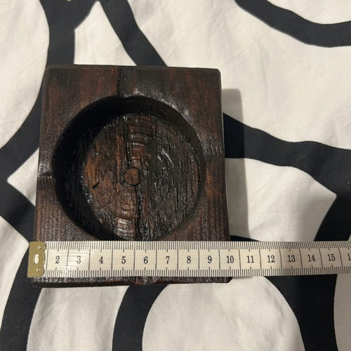 Handmade wooden ashtray new, made of kourmaria wood