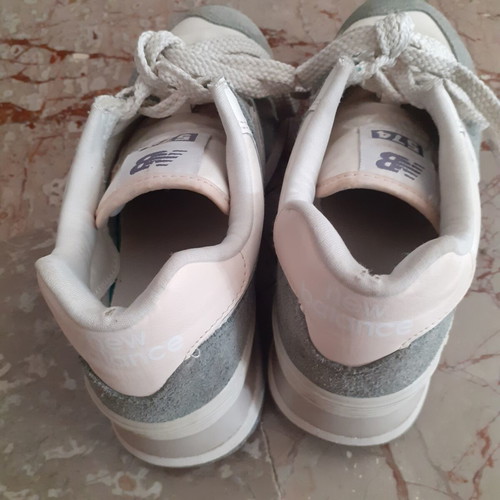New Balance sneakers size 36.5, white and green
