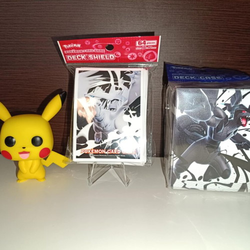 Official Pokemon Company Black Bolt Deck Box and White Flare Card Sleeves new
