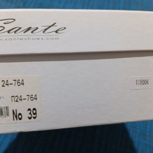 Sante pumps new, size 39, black leather, 10 cm heel with laces