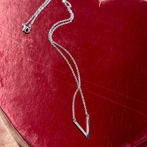 Ozze stainless steel necklace silver color like new