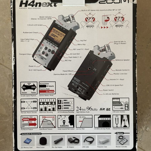 Zoom H4n Handy Recorder digital audio device like new