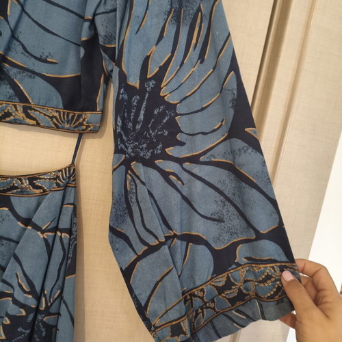 Attrattivo maxi dress new with cut-outs blue floral size S