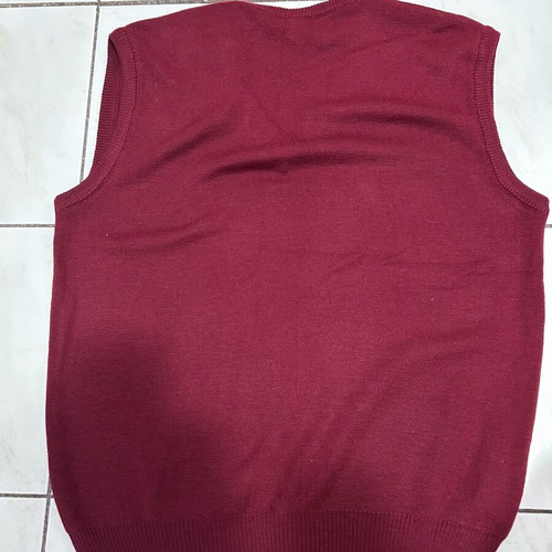 Kazaka knitted vest M/L like new, red, Greek made