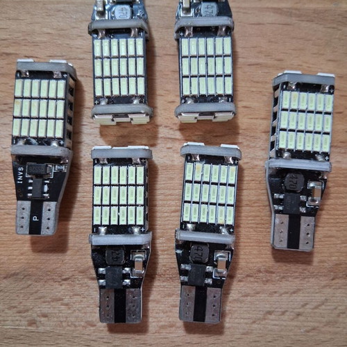 T10 SMD Blue Car Bulbs new, set of 6 pieces