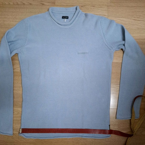 Armani Jeans men's cotton sweater turquoise XL like new