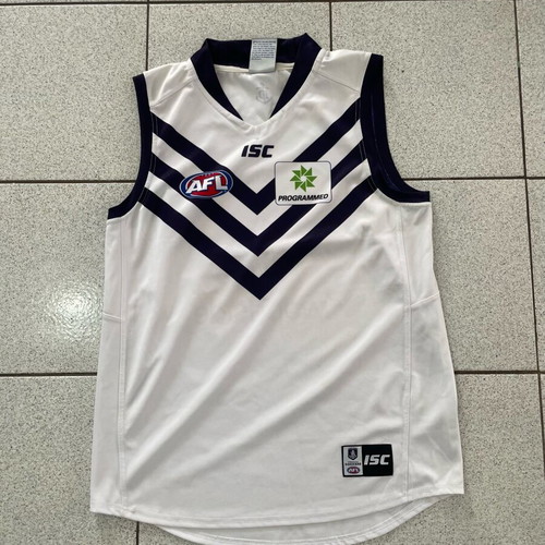 Authentic Fremantle Dockers AFL ISC jersey used, size 3XL