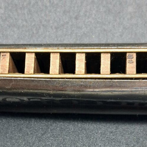 Vintage M. Hohner Piccolo Harmonica C Moll used with velvet case