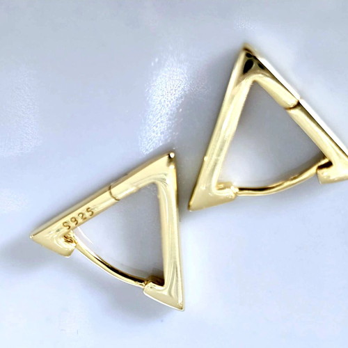 Women's Silver Earrings s925 new, gold-colored