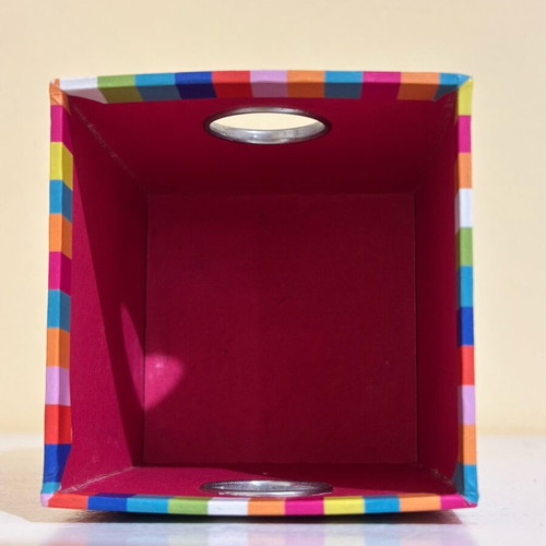 Set of 2 used paper pencil holders colorful and black