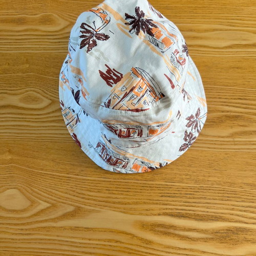 C&A Bucket Hat with Tropical Print, Large 60, Cotton