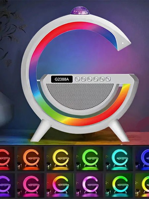 Wireless Bluetooth Speaker with LED Lighting and Charging Base