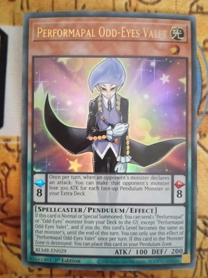 Perfomapal Odd Eyes Valet Effect Monster used, Ultra Rare