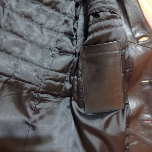 Men's leather coat new, size L, black