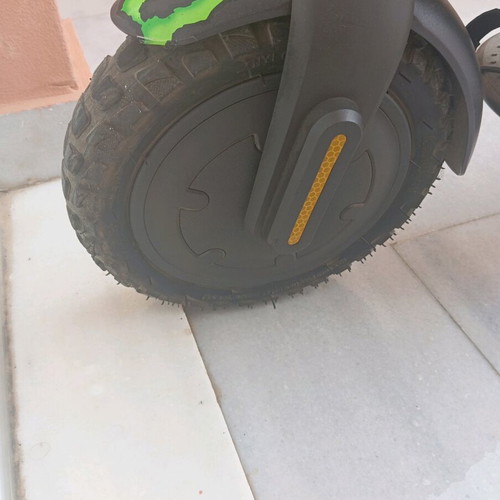 Xiaomi 1S electric scooter used with off-road tires and extras