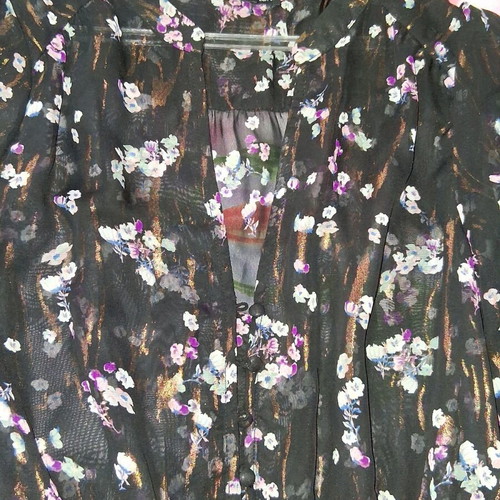 Ovs dress new long black floral polyester