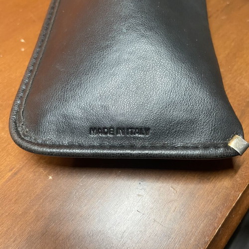 Gianni Versace leather glasses case, vintage 90s, Medusa logo