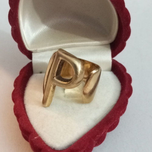 Anime 925 gold plated ring used, size 54