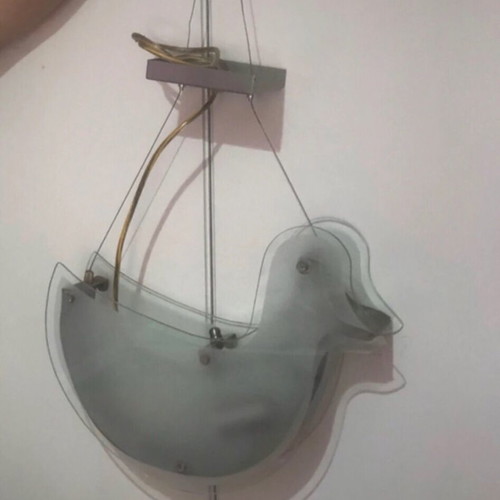 Children's glass duck ceiling light like new