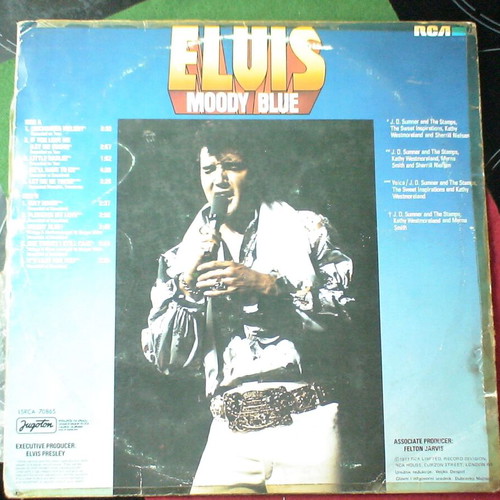 Elvis Presley Moody Blue vinyl used, rock