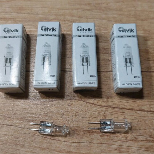 Halogen bulbs G4 16W 12V pack of 6 new