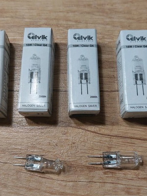 Halogen bulbs G4 16W 12V pack of 6 new