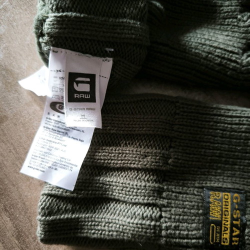 G-STAR RAW Originals gloves new, green, one size with fleece lining