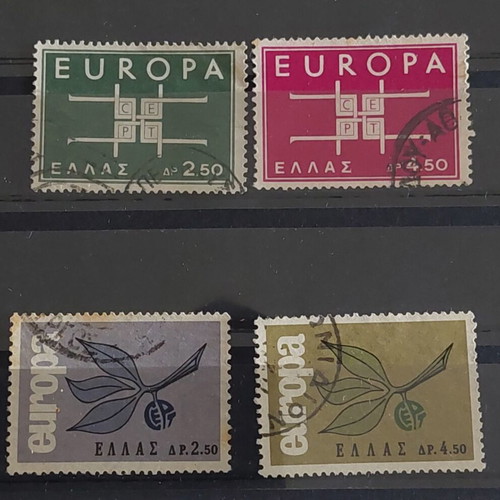 Greece Europa CEPT 1963 & 1965 stamps used, set of 4