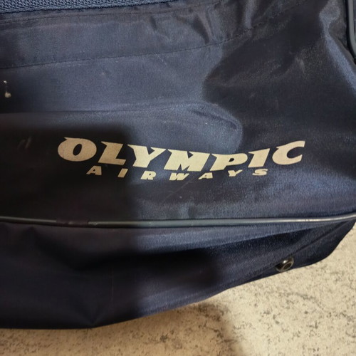 Olympic Airways Vintage Bag used, blue, collectible aviation accessory