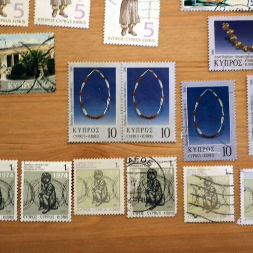 Cypriot stamps used, small collection of 75 pieces (1960-2003)