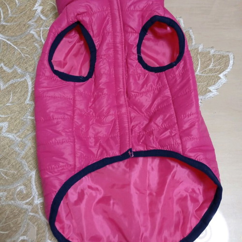 Dog waterproof jacket fuchsia like new