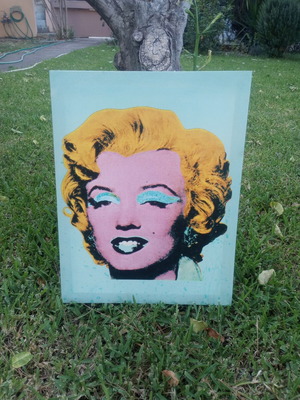 Πίνακας σε καμβά Pop Art Marilyn Monroe μεταχειρισμένος, στυλ Andy Warhol