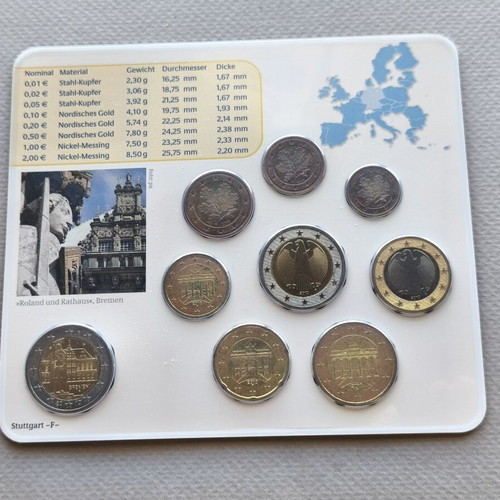 Official 2010 Germany Euro commemorative and circulating coin set