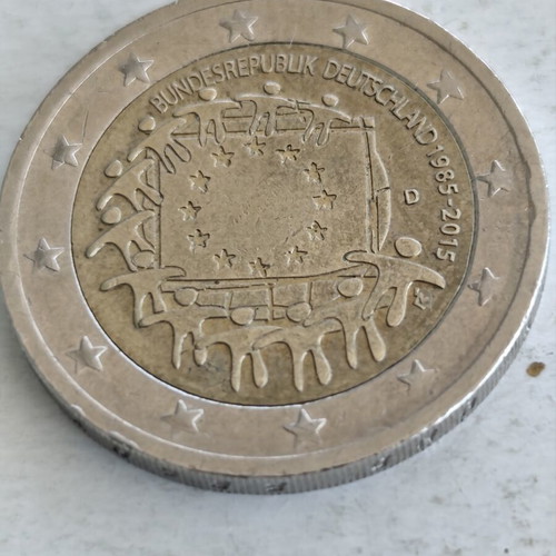 2 Euro commemorative coin 2015 with minting error