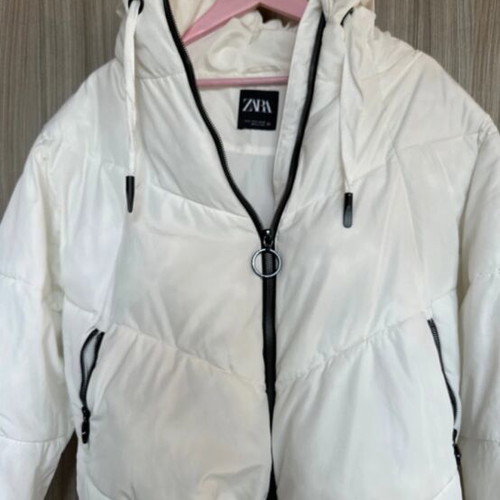 Zara jacket used, white, size S