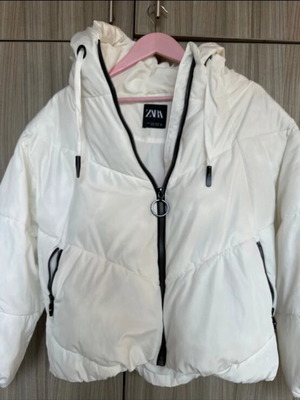 Zara jacket used, white, size S