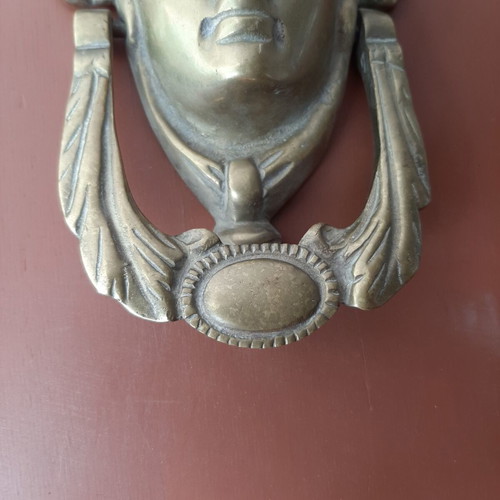 Bronze door knocker with Dionysus design, like new