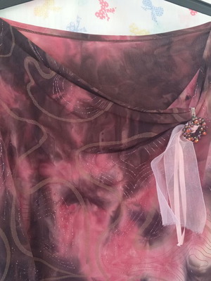Printed blouse brown dusty pink new, size 4XL