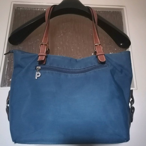 Picard shoulder bag used, blue with durable fabric