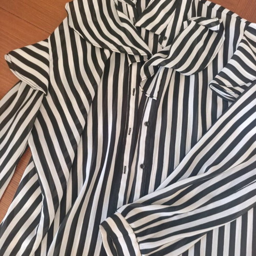 Zara striped shirt used, size XL, black and white