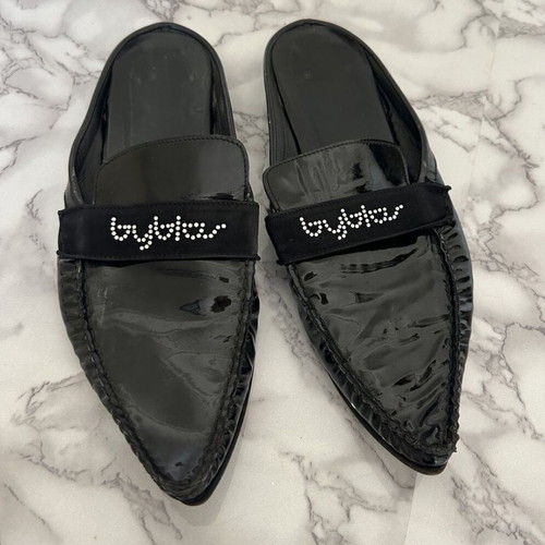 Byblos Vintage leather shoes size 39 used, black patent