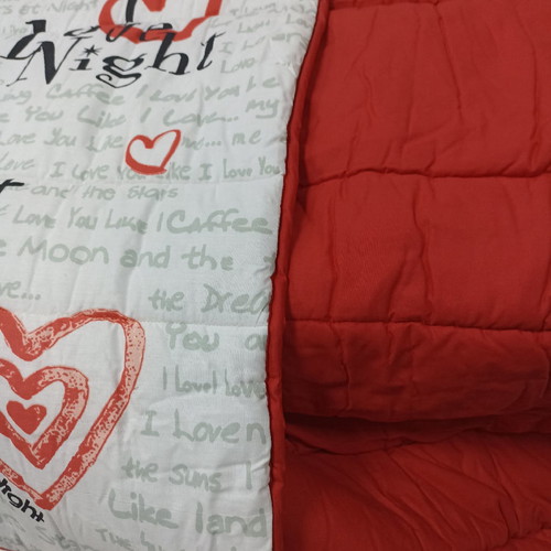 Double quilt new, 2-sided, cotton fabric, hypoallergenic batting